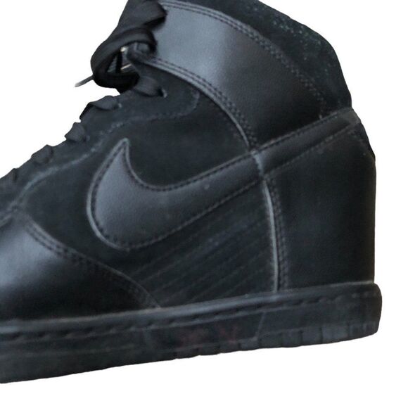 RARE 2013 Nike Dunk Sky High Black Hidden Wedge Heel Size 10 - Picture 9 of 16